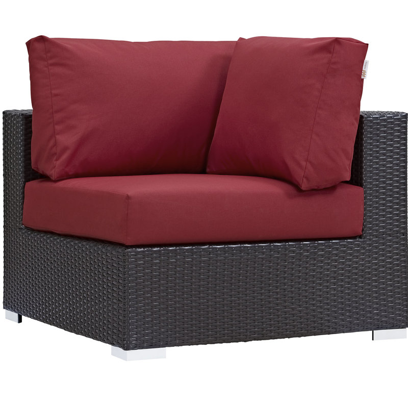 Outdoor Patio Furniture Brentwood 5 Piece Rattan Sectional Set